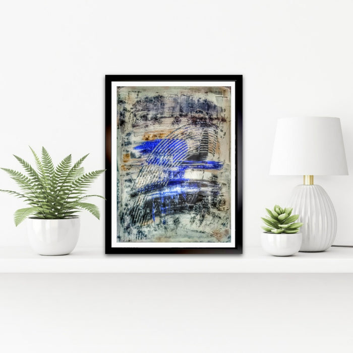 Blue Strike, Abstract Wall Art, Print, Blue Abstract Painting, Modern Abstract Art