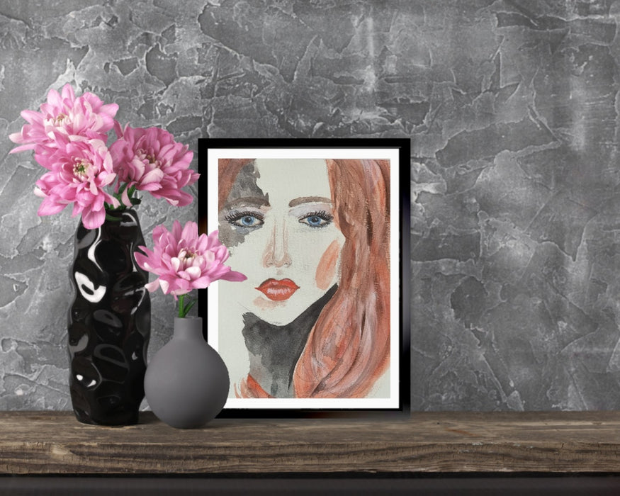 Red Wall Art Decor - Beautiful Woman Painting | Red Skelton Artwork